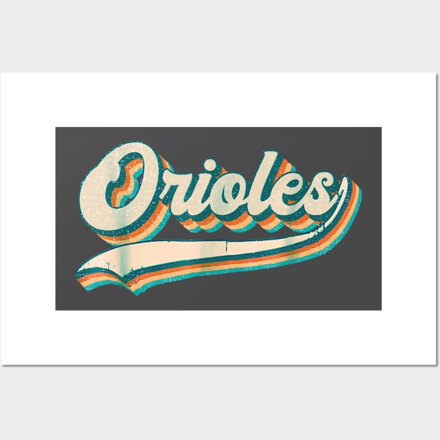 Retro Orioles vintage Wall Art by Dreamsbabe